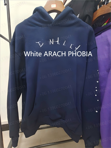 Felpa con Cappuccio Oversize in Cotone 100% French Terry di Alta Qualità 2025, Stampa 3D Ragno per Stampa a Rilievo, Manica Lunga con Colletto 555 - Product Image 5