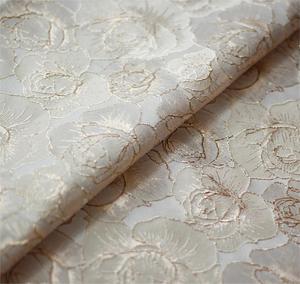Tissu Jacquard en brocart métallique à motif Floral Offres Spéciales 100% Polyester pour robe de dame - Product Image 5