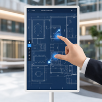 Écran LED portable intelligent Vislat de 32 pouces pour l'extérieur et l'intérieur, écran vidéo publicitaire tactile, interactif sans fil, Android