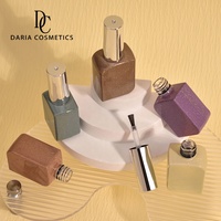 Bouteille de vernis à ongles en verre transparent de gel UV vide de 10ml avec brosse et bouchon