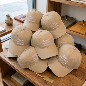 Gorras de Béisbol Personalizadas OEM de 6 Paneles con Logotipo Bordado, Gorras de Algodón Marrón sin Estructura para Hombre - Product Image 1