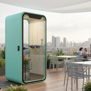 Capsula Ufficio Intelligente Insonorizzata in Vetro Prefabbricato per Riunioni, Privacy Individuale, Facile da Installare per Interni ed Esterni - Product Image 1