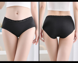 Vente en gros de sous-vêtements de hanche <span class=keywords><strong>Tanga</strong></span> haute élasticité culotte de grande taille culotte en coton respirante de haute qualité pour femmes - Product Image 2