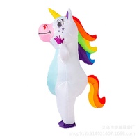 Costume gonflable bleu taille adulte pour la fête d'Halloween Full Body Unisex Blowup Suit Rose Blanc