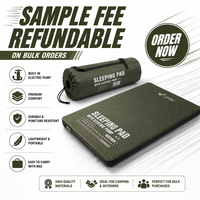 [Borderless Camping] Matelas Gonflable Militaire d'Extérieur Portable pour Camping et Randonnée Simple/Double