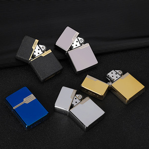 <span class=keywords><strong>Briquet</strong></span> au kérosène <span class=keywords><strong>Zorro</strong></span> avec logo, plaque en cuivre originale, dessus plat, coupe-vent, vente en gros, double tête, étiquette, mariage, anniversaire - Product Image 2