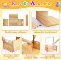 Panier cadeau en bois polyvalent pour bébé avec poignée