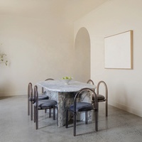 Table basse en marbre Calacatta Viola de luxe moderne, comptoir de cuisine, salle à manger, salon, ensemble de table et de chaises pour 8 personnes en marbre