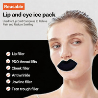 Compresse de gel PVC réutilisable en forme de lèvres personnalisée pour thérapie chaude et froide en soins de beauté