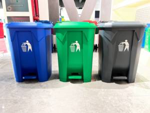 Bán hàng nóng 30L 50L 80L 100L PP đạp vệ sinh thùng rác bin nhựa chất thải container trong nhà - Product Image 5