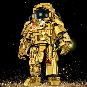 Modèle d'astronaute semi-mécanique GZ6285 compatible avec les blocs <span class=keywords><strong>de</strong></span> <span class=keywords><strong>construction</strong></span>, jouet <span class=keywords><strong>de</strong></span> <span class=keywords><strong>construction</strong></span> en plastique ABS, cadeau pour garçons - Product Image 4