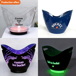 Seau à glace LED en acrylique mini 2L, rechargeable, RGB, 7 couleurs changeantes, refroidisseur de <span class=keywords><strong>vin</strong></span> lumineux, logo personnalisé pour mariage et fête - Product Image 6