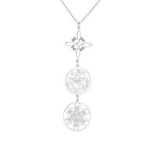 Collier long en acier inoxydable pour femme avec pendentif sorcière et quadrangle, bijou élégant et polyvalent, cadeau commémoratif - Product Image 3