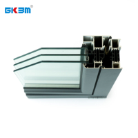 Puertas correderas industriales personalizadas con ventanas abatibles fijas SKZ y perfil de extrusión de aluminio
