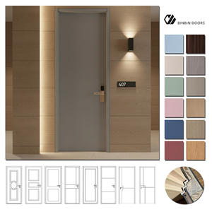 IKN Nusantara Matériaux de construction écologiques, porte en bois insonorisée, technologie d'étanchéité de type T, isolation acoustique 55 dB, respectueux de l'environnement, à base d'eau - Product Image 1