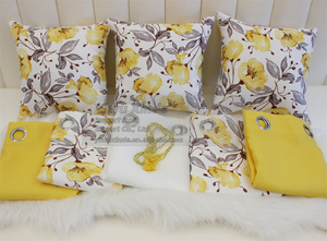 Cortinas Opacas con Estampado Digital de Flores, Decoración para Ventanas, Cortinas Florales Coloridas con Funda de Cojín para la Sala de Estar - Product Image 2