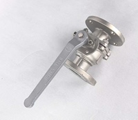 Vanne à boisseau sphérique en acier inoxydable 304/316 CF8M CF8 ASME DN50, montage direct, passage plein, extrémité à double bride pour gaz OEM