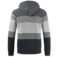 Cardigan à rayures pour hommes pull à fermeture éclair complète pull à capuche personnalisé décontracté pull manteaux personnalisés pull pour hommes OEM