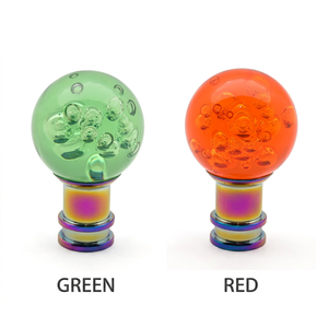 หัวเกียร์อะคริลิคทรงกลมสไตล์ JDM ฐานเคลือบสีรุ้ง ใช้ได้กับรถยนต์เกียร์ธรรมดาและเกียร์ออโต้ พร้อมอะแดปเตอร์ 3 ชิ้น - Product Image 4