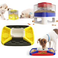 Pet dog cat licking pad Multi functional pop up feeder Water bowl Dog food dish Slow feeder