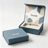 Emballage personnalisé en carton pour la forêt, boîte en papier de luxe avec fermeture magnétique, cadeau en carton avec insert, logo imprimé