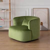 Canapé monoplace moderne et minimaliste avec revêtement personnalisable, idéal comme fauteuil de salon pour les chambres à coucher, les salons
