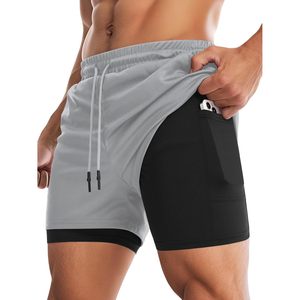 FOXA Short de sport pour homme avec doublure 5,7 pouces, léger, en maille, pour la course à pied, séchage rapide, respirant, avec poches - Product Image 1