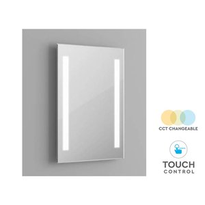 Espejo de Baño con Interruptor Táctil CCT de 27W con Luces LED Rectangular de 500mm X 700mm IP44 Sin Marco o con Marco para Dormitorio SKU-40461 - Product Image 2