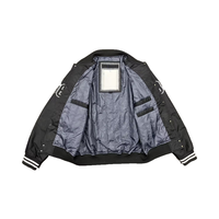 Veste de baseball avec logo personnalisé pour hommes, col montant, doublure matelassée en polyester, broderie, hiver, vente en gros OEM/ODM pour commande en gros