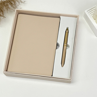 Cahier d'exercice scolaire personnalisable coffret cadeau couverture souple Journal en cuir PU avec stylo reliure thermique et fil à coudre