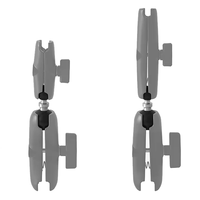 Support à rotule flexible en alliage d'aluminium de 1,5 pouce, double fixation robuste de 17 mm, adaptateur universel double rotule de 25 mm, garantie 1 an