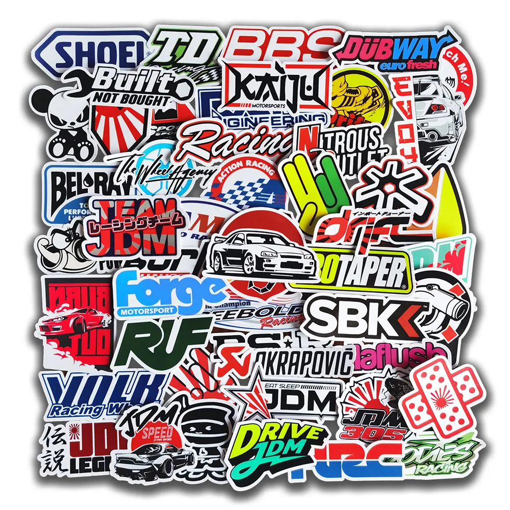 Custom Cool Car Styling JDM Modification Stickers for Bumper Bicycle Helmet Motorcycle Mixed Vinyl Decals Sticker Bomb