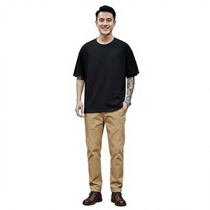 T-shirt Homme de Luxe de Haute Qualité, 100% Coton Épais, Surdimensionné, Col Rond, T-shirt Boxy Surdimensionné Lourd à Vendre - Product Image 1