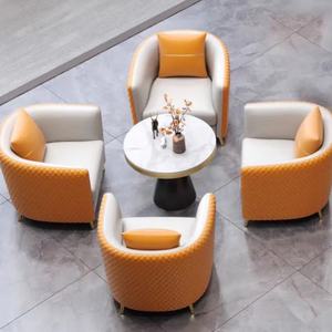 Juego de Muebles de Sala de Estar de Diseño Moderno, Sofá de Cuero de Lujo para Oficina, Nuevo Diseño, Estilo Moderno y Casual - Product Image 6