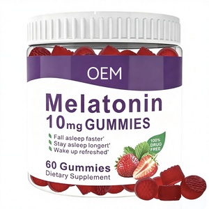 Gummies de Sommeil en Gros pour Adultes, Suppléments Végétaliens de Mélatonine, OEM 5mg 10mg GABA L-Théanine Naturel - Product Image 1