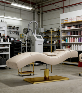 Cama de Salón de Belleza de Lujo para Pestañas, Silla Curva para Extensión de Pestañas, Cama Ergonómica de Masaje, Cama para Cuidado Facial para Espacios de Belleza Profesionales - Product Image 6