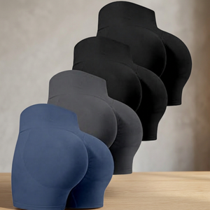 Pantalones Cortos de Yoga para Mujer, Tallas Grandes, de Nylon Lavado, Elásticos, de Secado Rápido, Transpirables, de Cintura Alta, con Efecto Scrunch Butt, ¡Venta Caliente! - Product Image 4