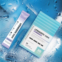 Boisson électrolytique LIFEWORTH, réhydratation rapide, faible teneur en sucre, poudre d'électrolytes, pack varié