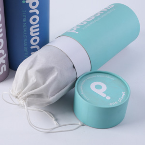 Botella de agua aislada a todo color de diseño personalizado, cilindro biodegradable, caja de cartón, embalaje de tubo de papel <span class=keywords><strong>Proworks</strong></span> - Product Image 4