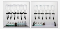2025 nouveau distributeur de parfum intelligent à remplissage automatique de 12 bouteilles avec support en acrylique équipement d'hôtel de bar rentable