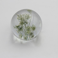 Artisanat en résine Globe à neige Boule de cristal en résine Sphère Arc-en-ciel Fleur de miel intégrée Boule en résine pour décoration de la maison Cadeau de Noël