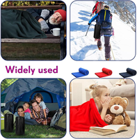 Doublure de sac de couchage en polaire double face, épaisse et chaude -30°C ℃   Résistant au froid pour tente de camping en plein air pour une nuit