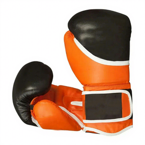 ถุงมือ MMA ระดับมืออาชีพ หนังวัวแท้สีทอง ปิดด้วยแถบตีนตุ๊กแก ดีไซน์แบบผูกเชือกเต็มนิ้ว สำหรับฝึกมวยไทย - Product Image 1