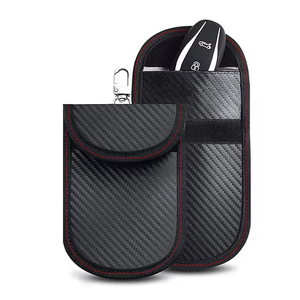 Pochette Faraday en fibre de carbone à suspendre, bloquant les signaux, protection RFID, protection de la vie privée des téléphones portables, logo personnalisé, clé de voiture tendance - Product Image 1