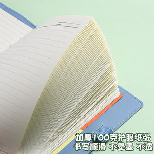 Carnet à feuilles mobiles en PU A5A6 Carnet à couverture souple Journal de notes grand livre journal Fournitures scolaires personnalisable - Product Image 4