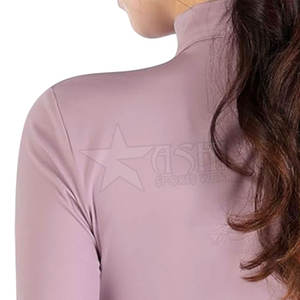 Tops ecuestres para mujer al por mayor, Blusa de manga larga para carreras, ropa de montar con cremallera, camisas de capa base para mujer - Product Image 5
