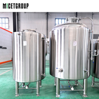Cuve de carbonatation et de mûrissement Micet 1000L à double enveloppe en acier inoxydable 304 brillant pour bière artisanale, saké, kombucha, cidre