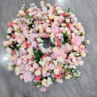Décoration de mariage de luxe, arche circulaire de 2 mètres, arche florale blanche, couronne florale géante pour la décoration de la scène de mariage
