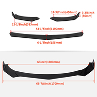 Pour voiture universelle BMW, spoiler avant noir, kit carrosserie, diffuseur