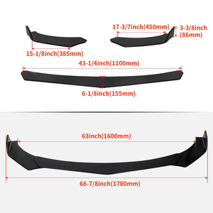 Pour voiture universelle <span class=keywords><strong>BMW</strong></span>, spoiler avant <span class=keywords><strong>noir</strong></span>, kit carrosserie, diffuseur - Product Image 5